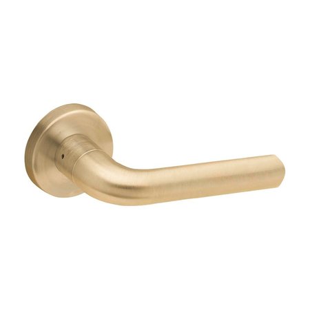 SCHLAGE Grade 1 Full Dummy Trim Mortise Lock, 02 Lever, A Rose, Satin Brass Finish, Field Reversible L0172 02A 606